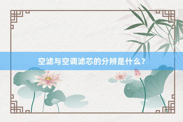 空滤与空调滤芯的分辨是什么？